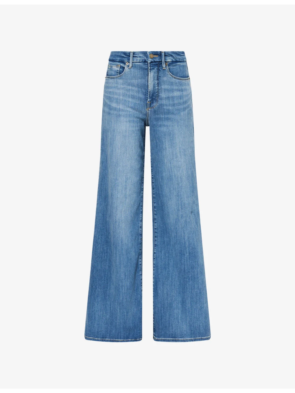 Good Waist High-Rise Palazzo Stretch-Denim Jeans - 1