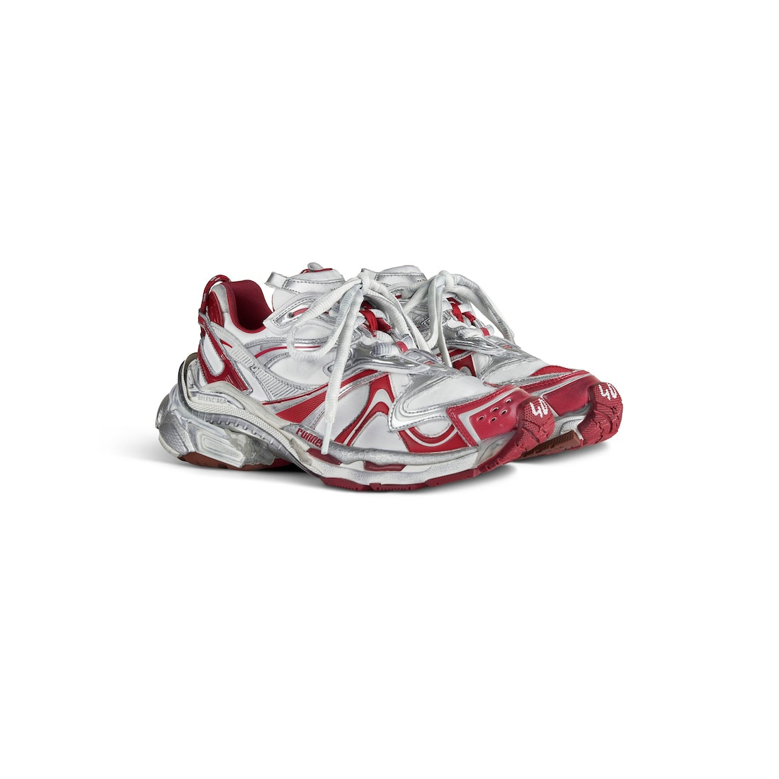 Men's Runner 2.0 Sneaker in Off White/red/brown - 2