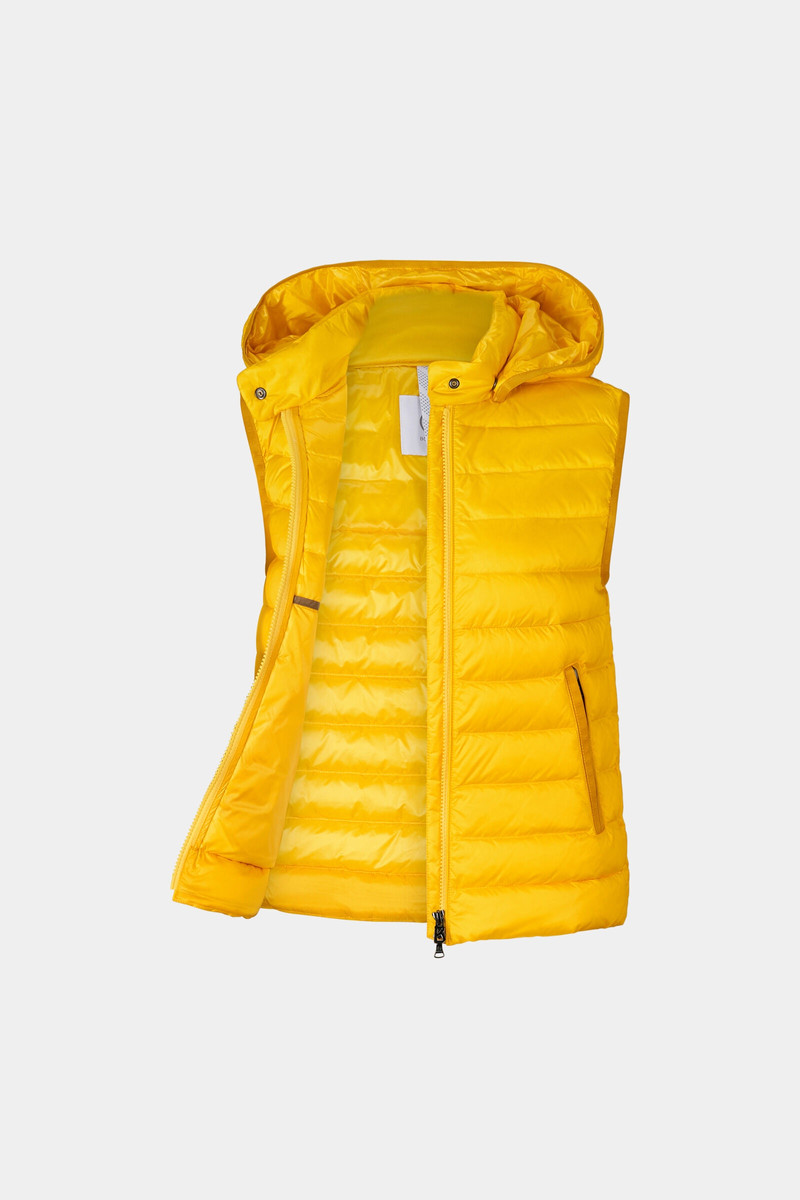 Tayra Lightweight down vest in Mustard yellow 7