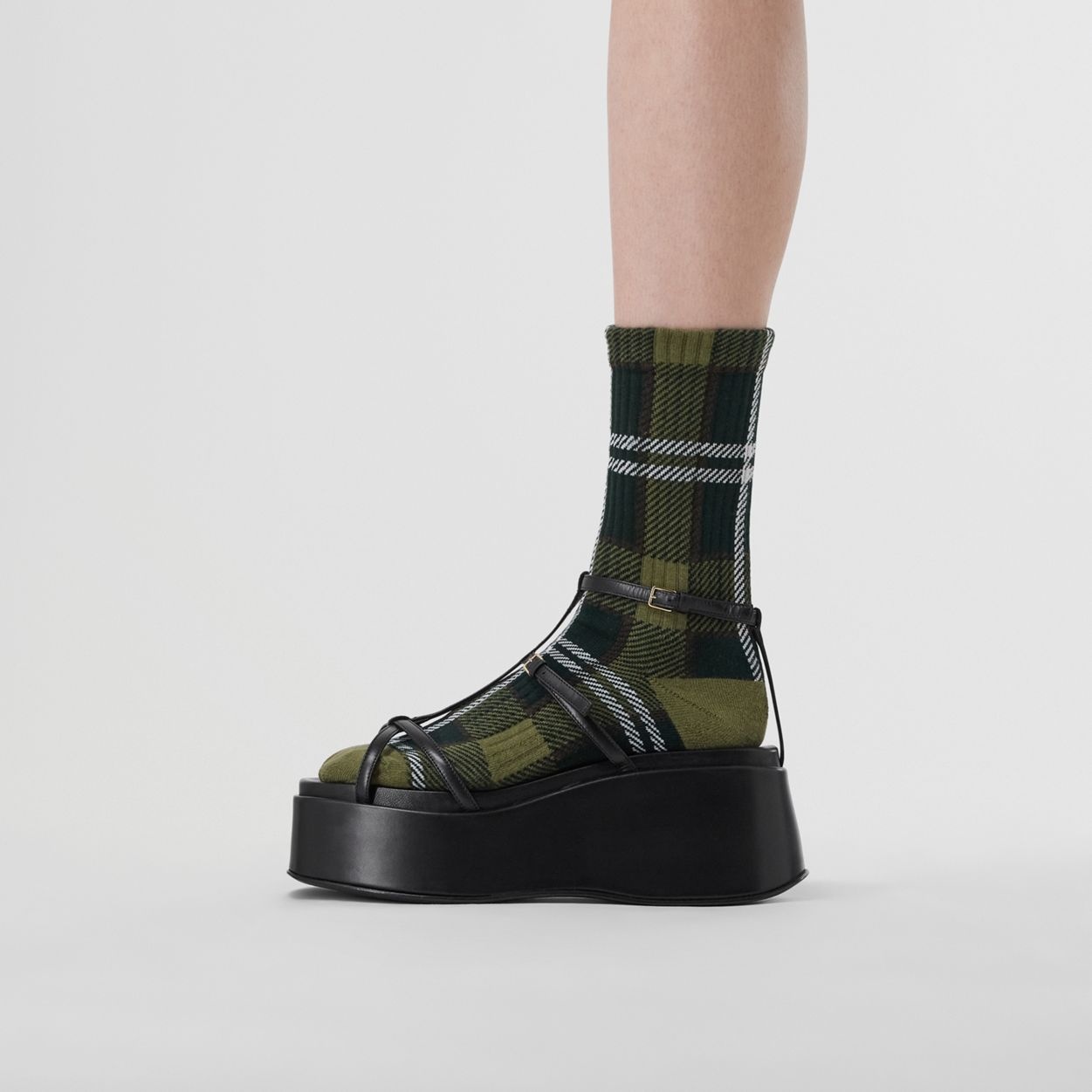 Leather Platform Sandals - 4