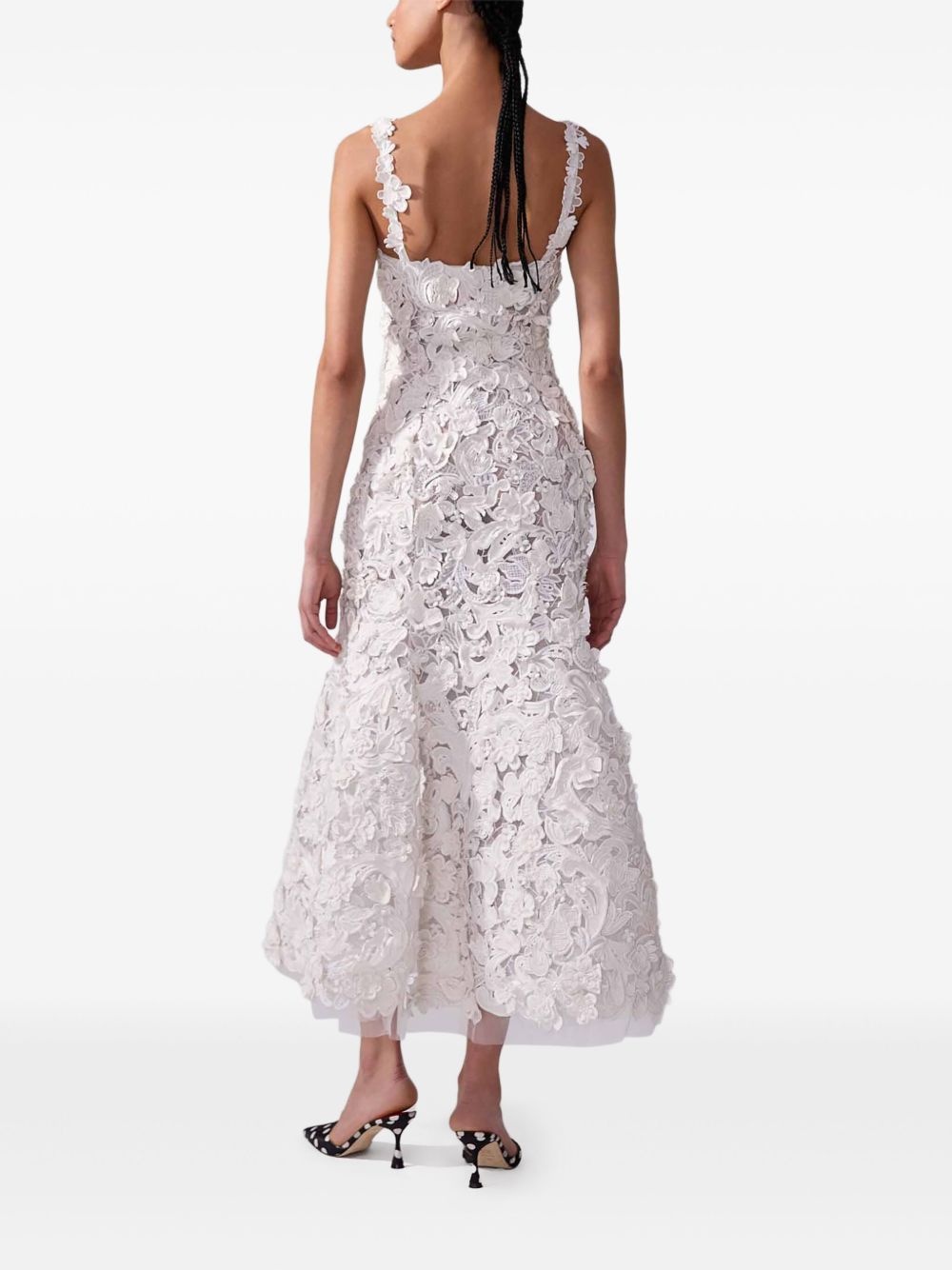 embroidered midi dress - 3