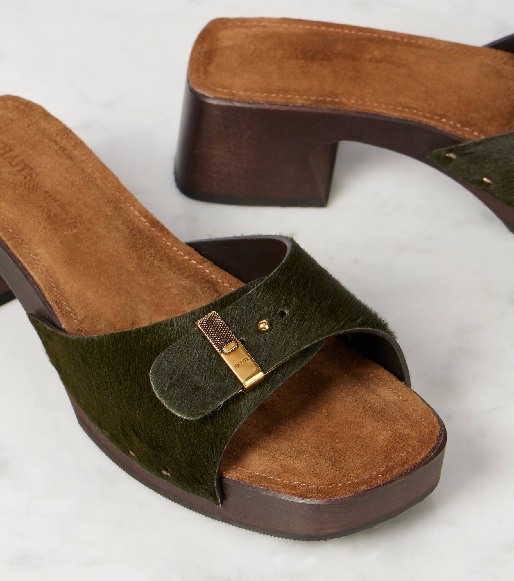 Britt 25 calf hair clogs - 5