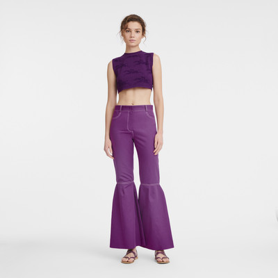 Longchamp Trousers Violet - Gabardine outlook