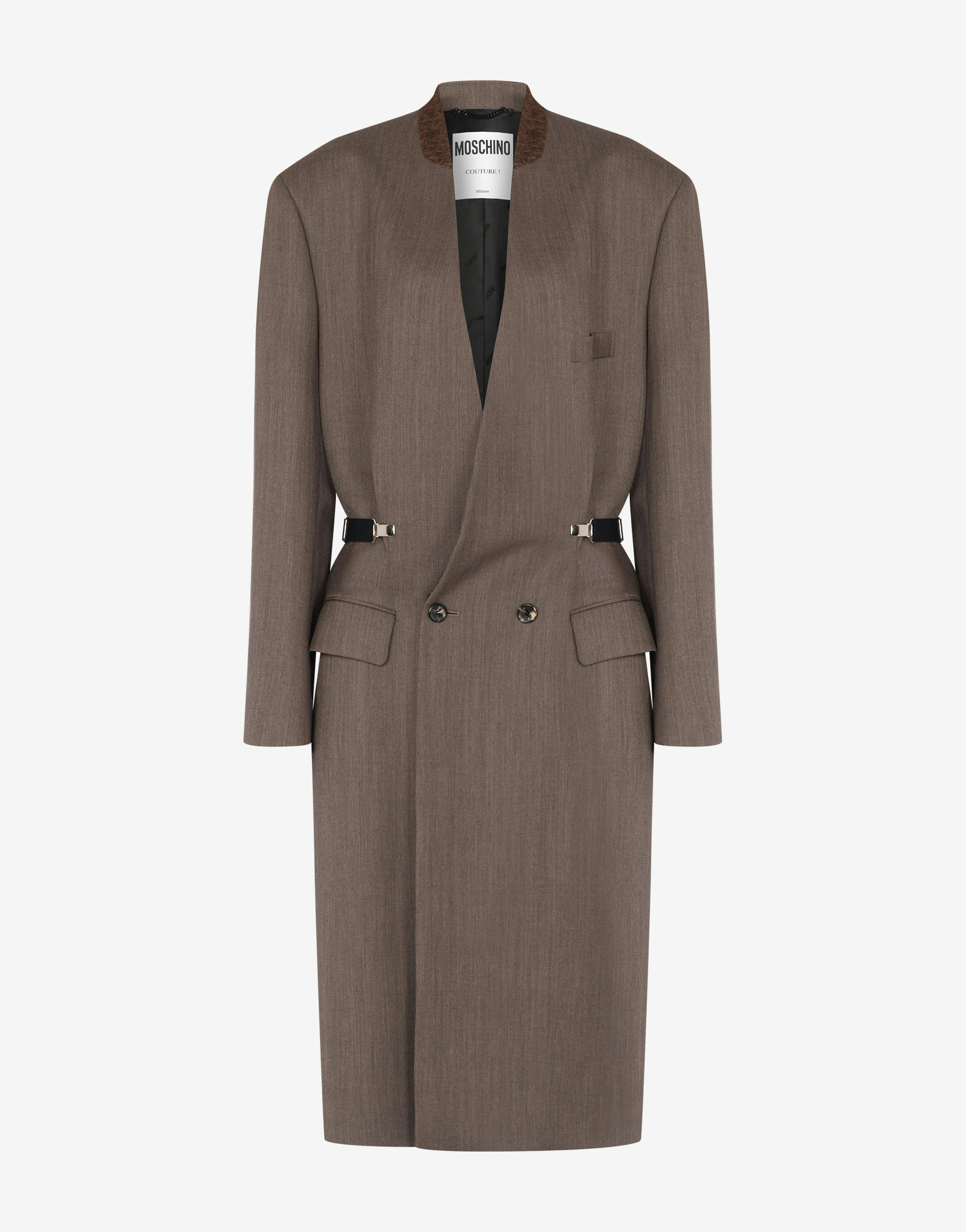 WOOL CANVAS COAT - 1