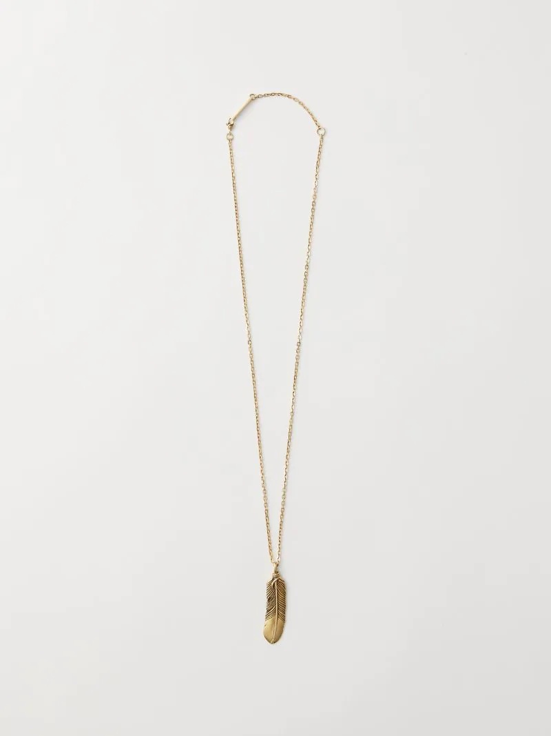 FEATHER CHARM NECKLACE - 2