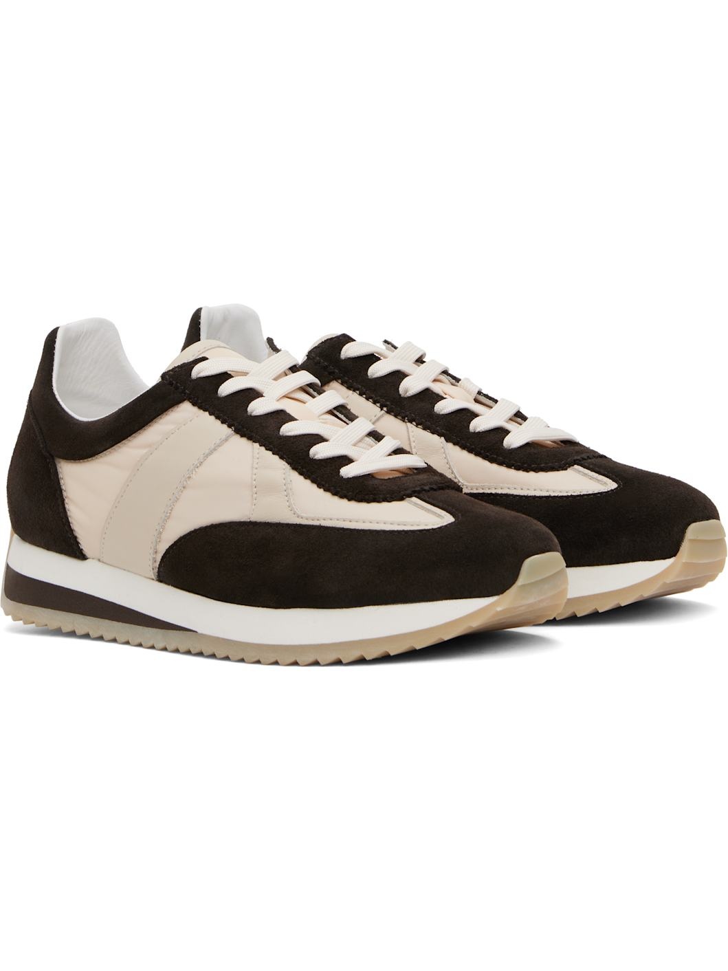 Brown & Beige Vignola Suede Sneakers - 4