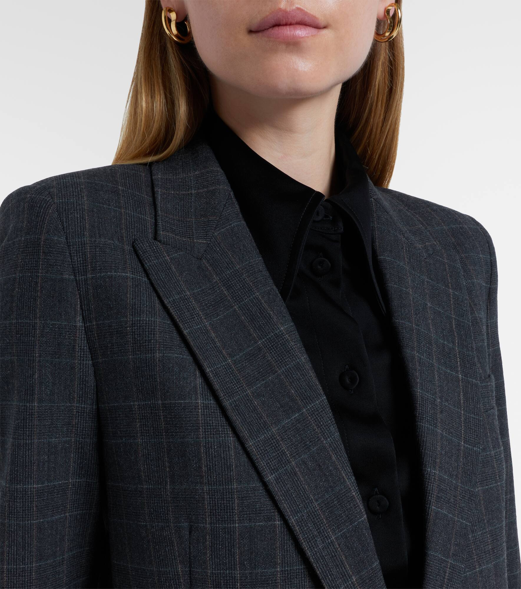 Diane checked wool-blend blazer - 4