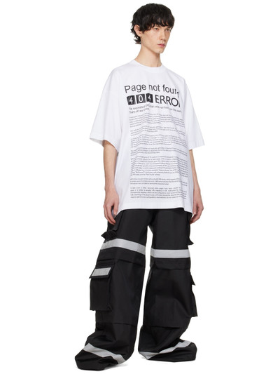 VETEMENTS White 'Page Not Found' T-Shirt outlook