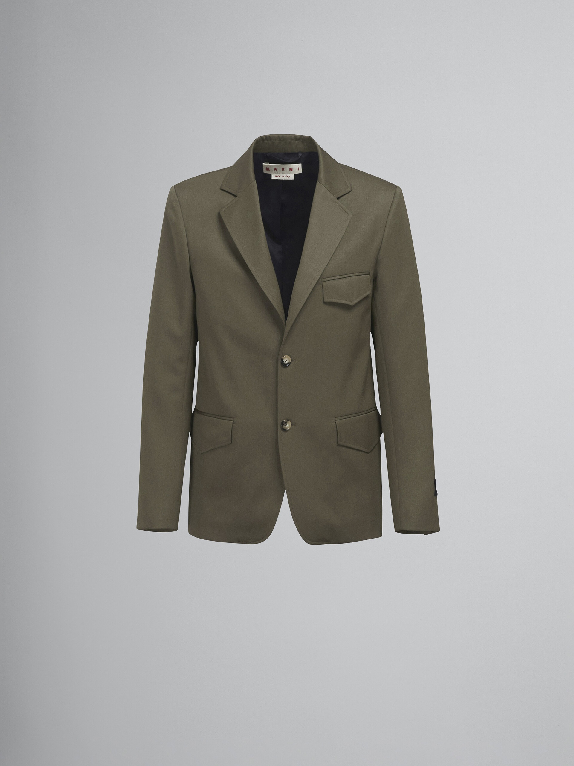 WOOL GABARDINE BLAZER - 1