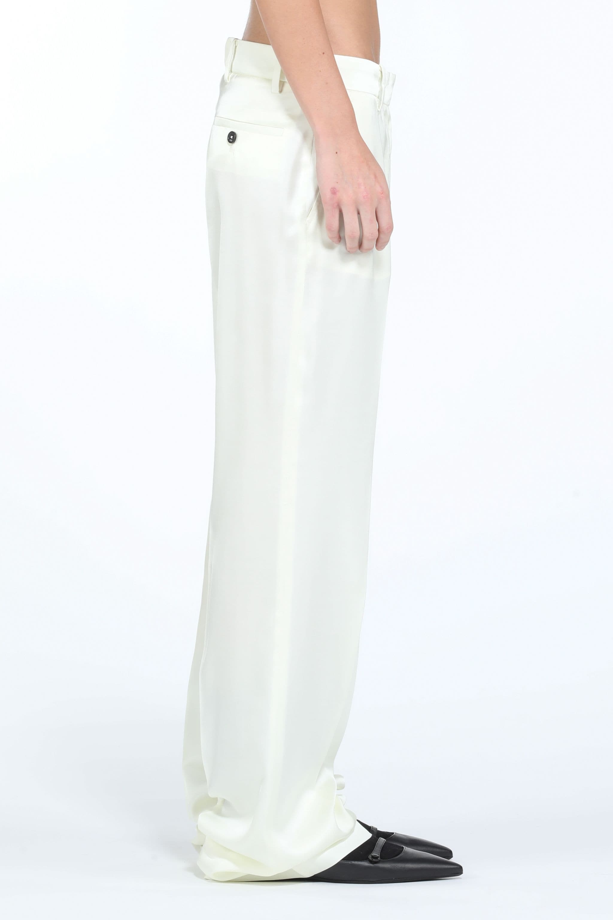 PLEATED SATIN TROUSERS - 3