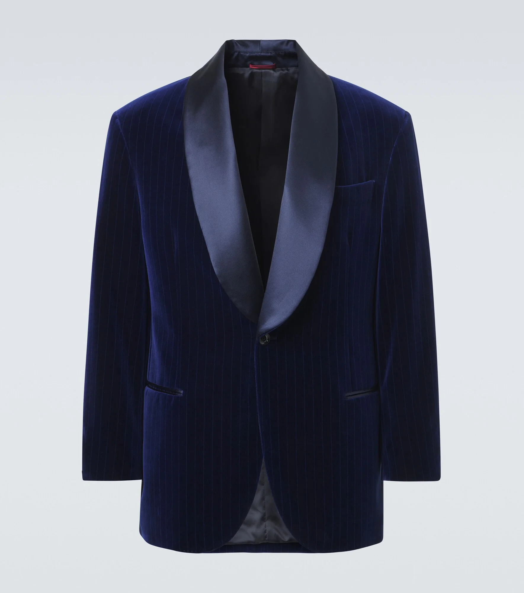 Pinstripe cotton velvet tuxedo jacket - 1