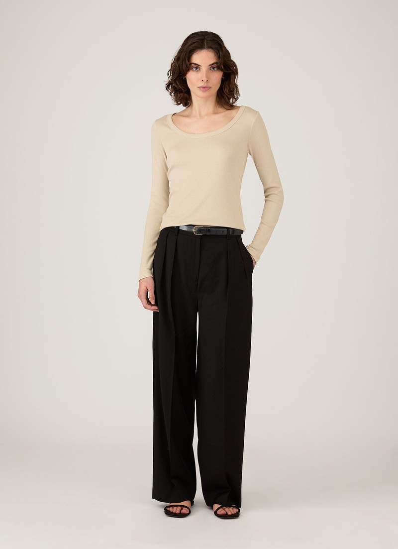 Sunspel Ribbed Scoop Neck T‑shirt outlook