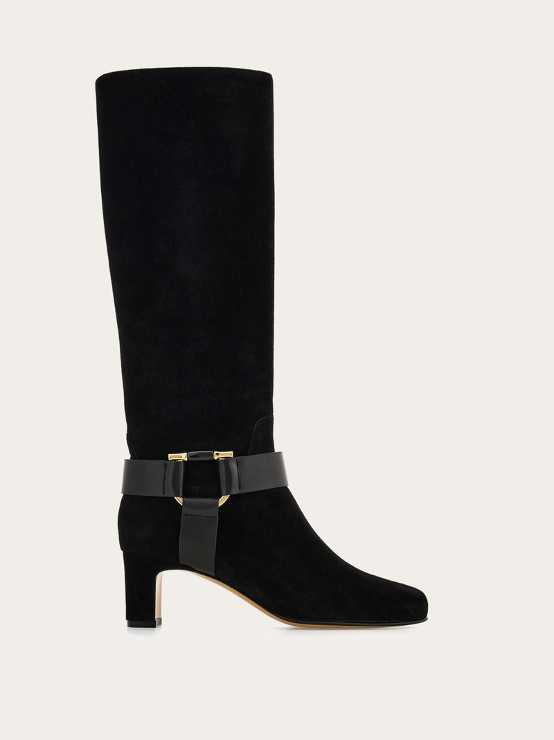 Gancini ornament knee high boot 1