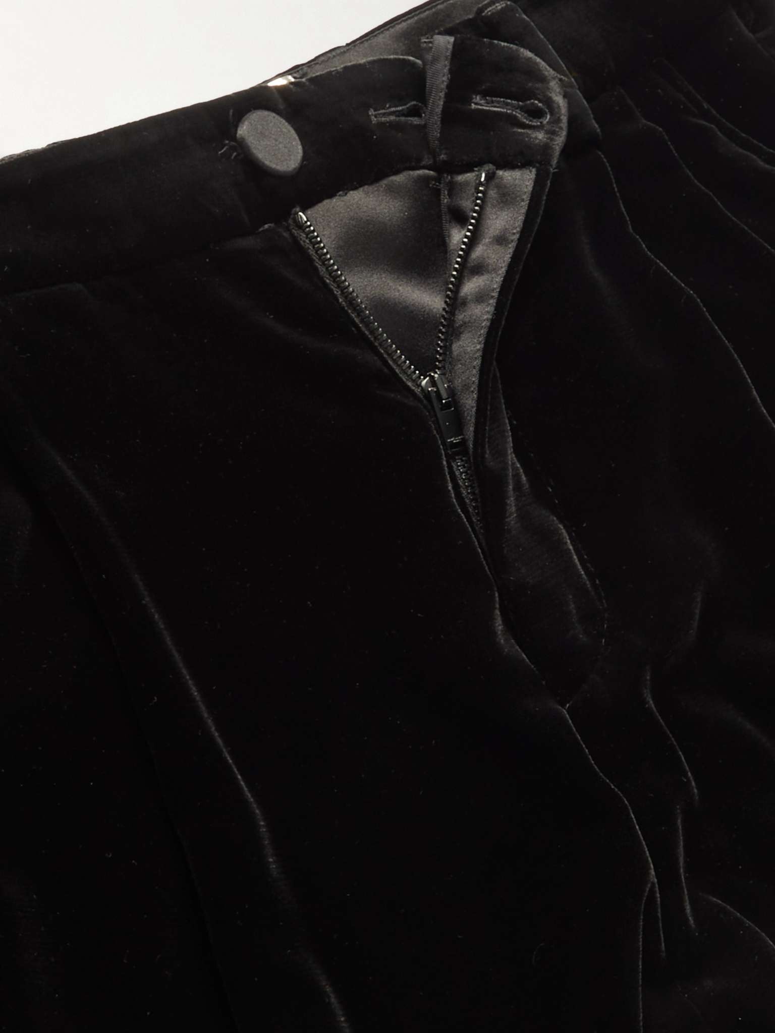 Wide-Leg Velour Trousers - 5