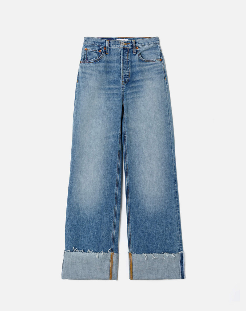 High Rise Wide Leg Cuff - Vintage Biker Blue 1