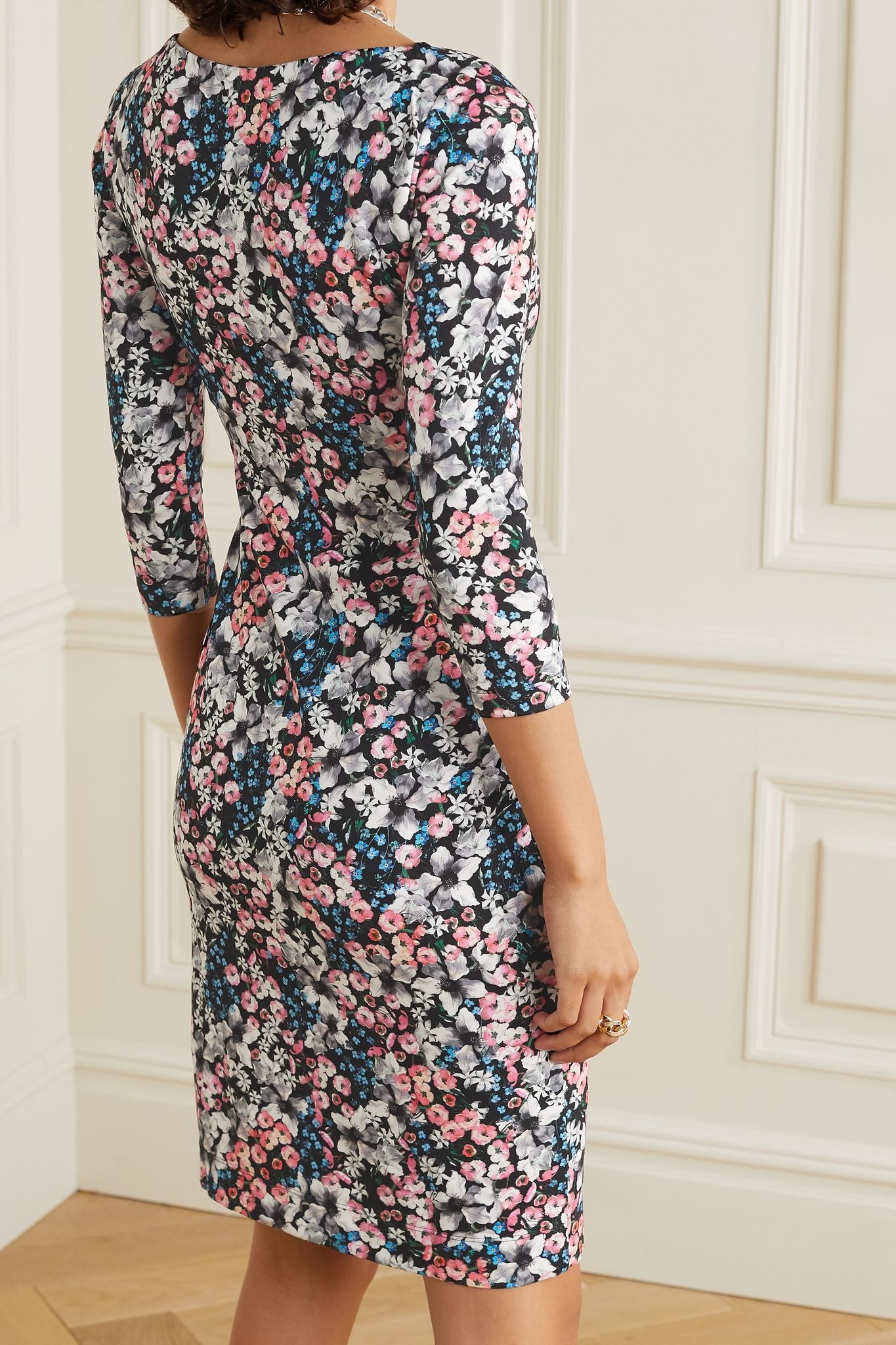 Reese floral-print stretch-ponte dress - 3