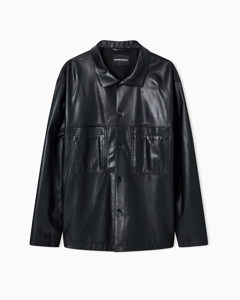 ULTRA LIGHT LAMBSKIN NAPPA LEATHER SHIRT JACKET 1