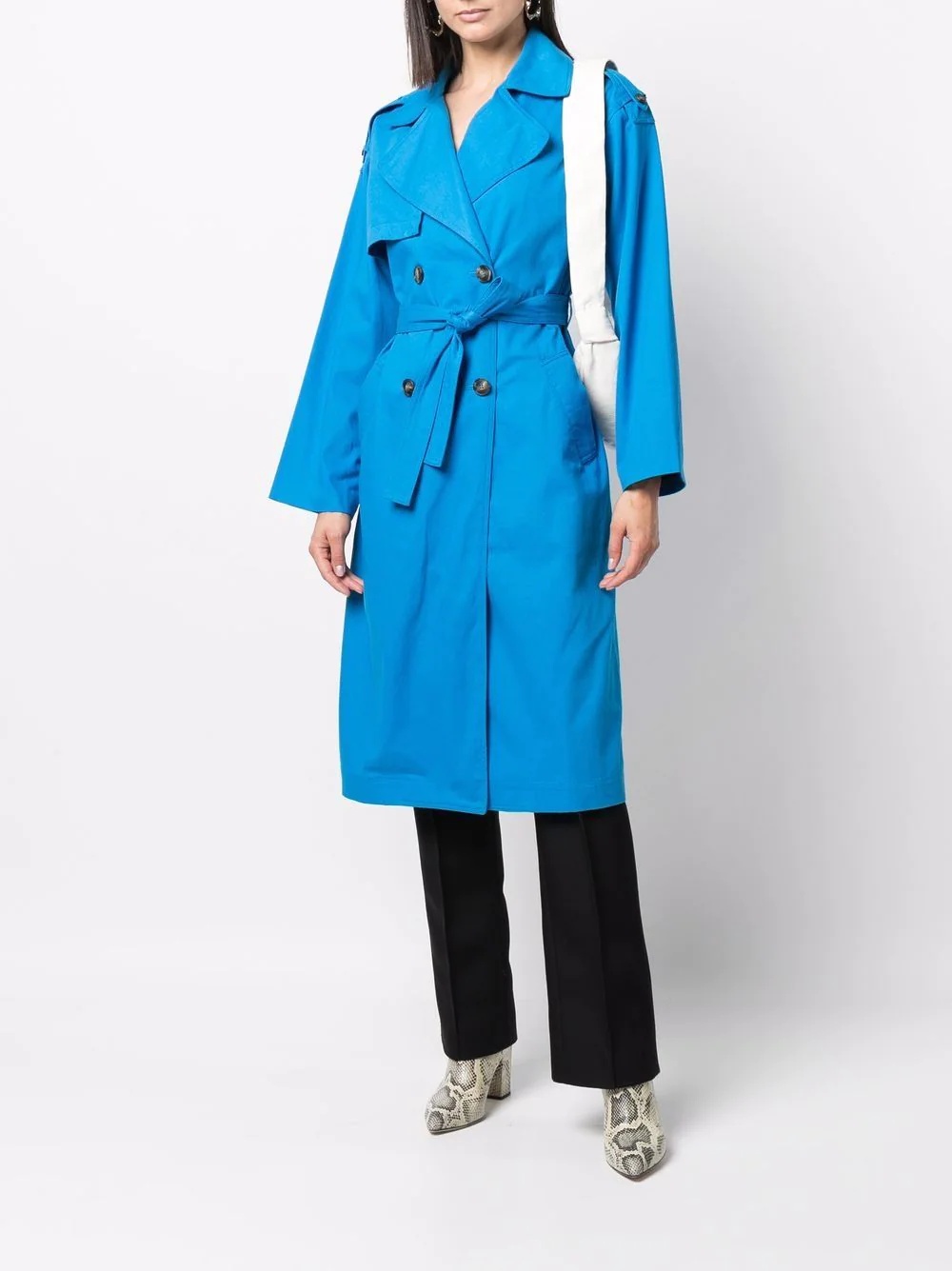 tied-waist trench coat - 2