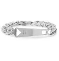 Silver-Tone Metal ID Chain Bracelet - 4