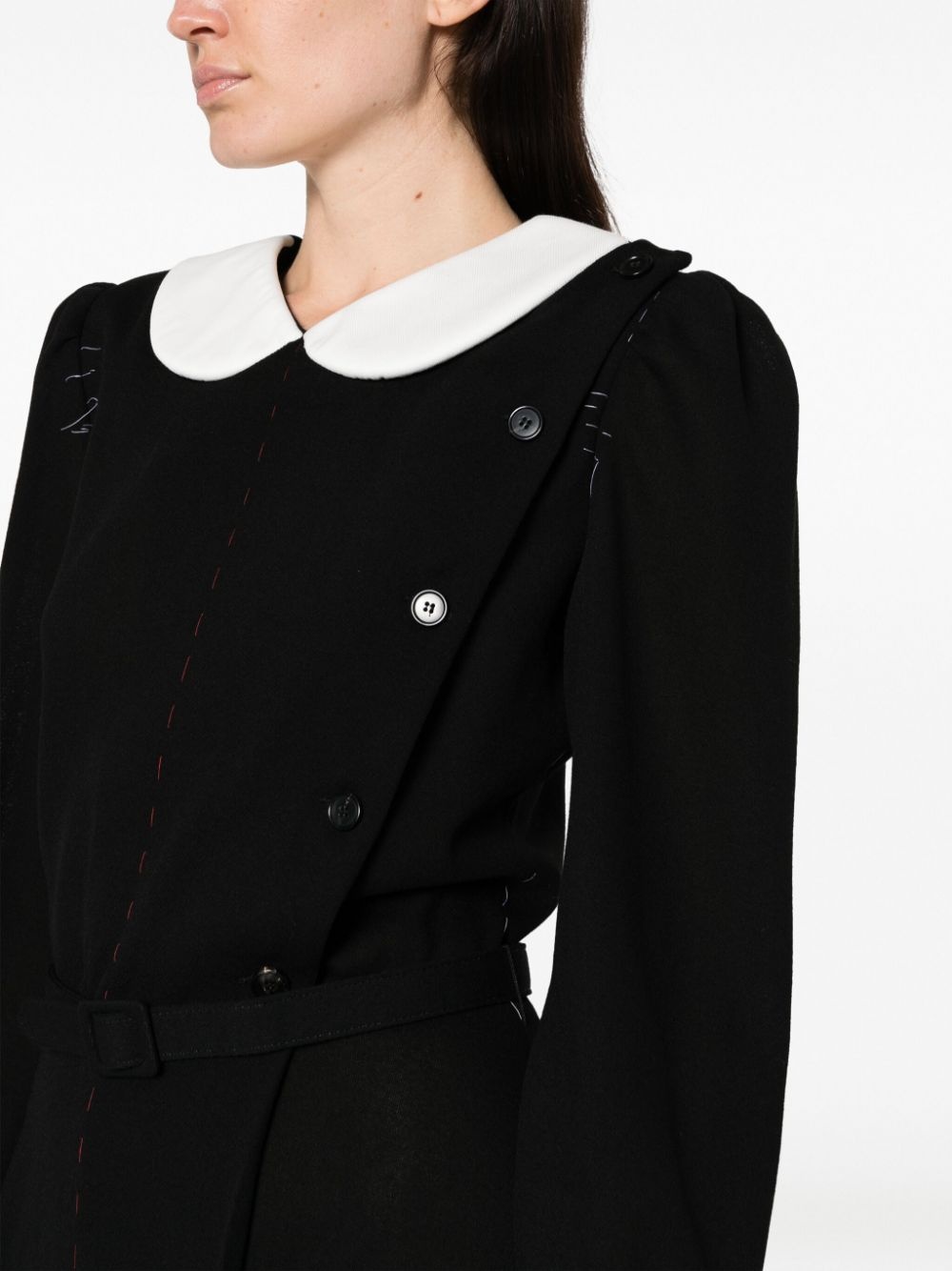 raw-cut wool minidress - 5