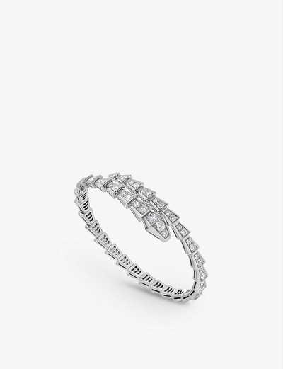 BVLGARI Serpenti Viper 18ct white-gold and 3.28ct brilliant-cut diamond bracelet outlook