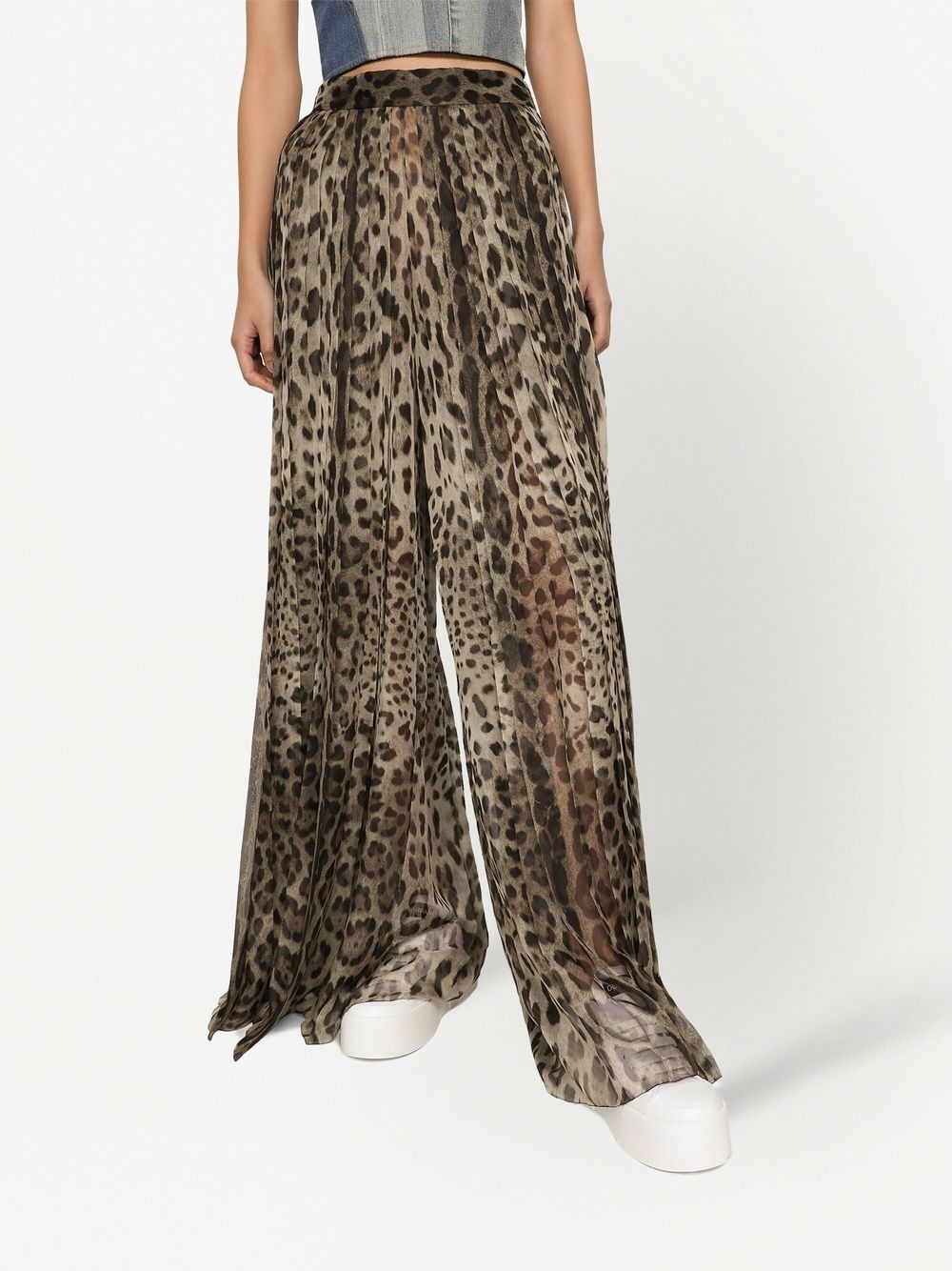 high-waisted pleated trousers - 5