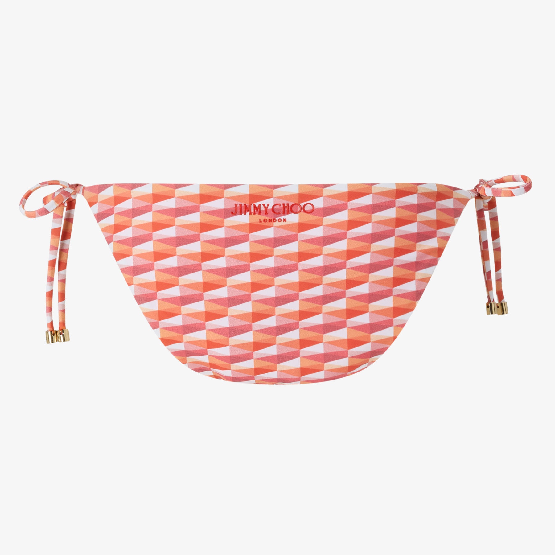 Aubrie
Paprika/Candy Pink Diamond Print Recycled Nylon and Lycra Bikini Briefs - 3