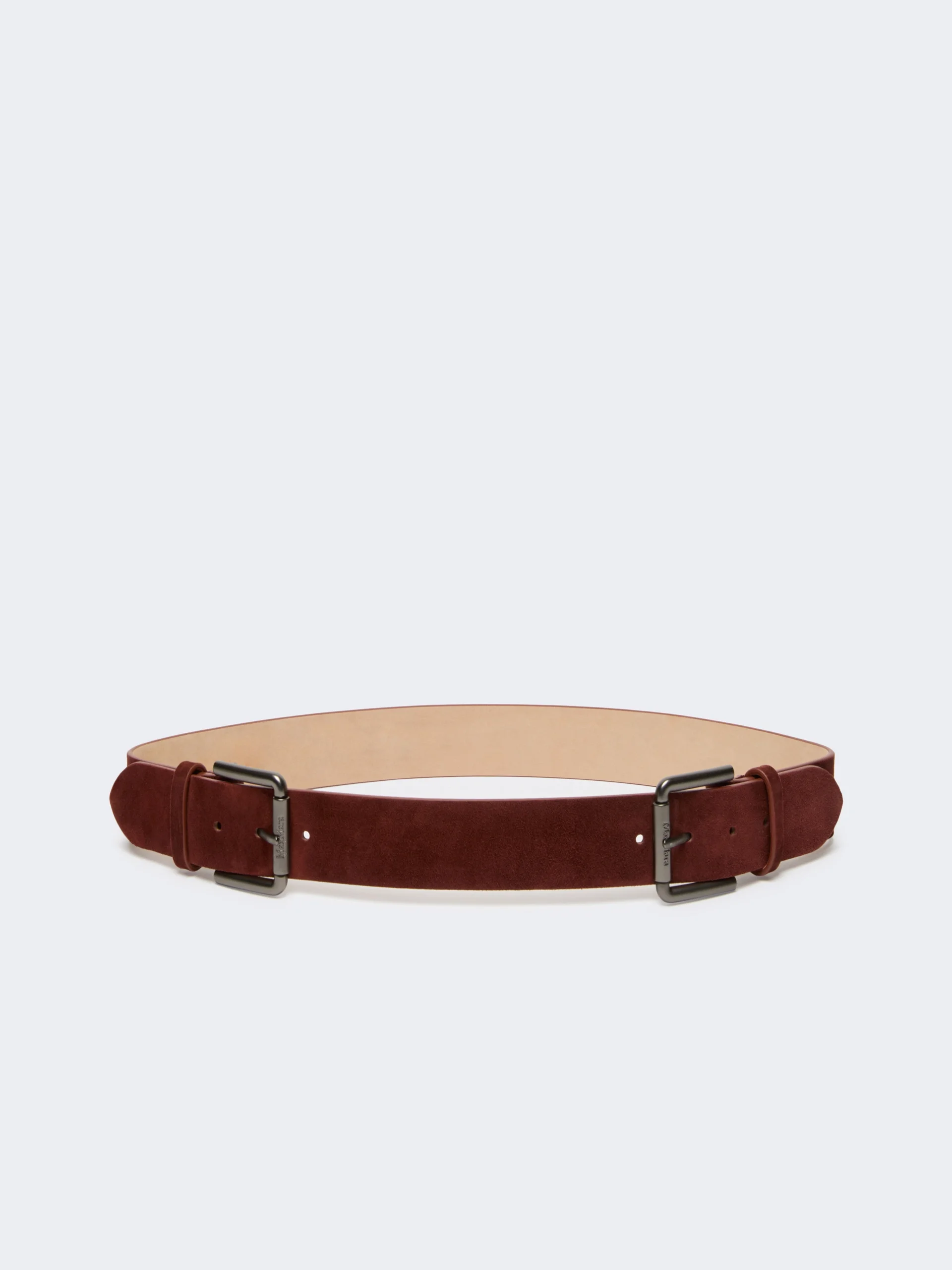 UNNO Studded leather belt - AMBER BROWN - 1