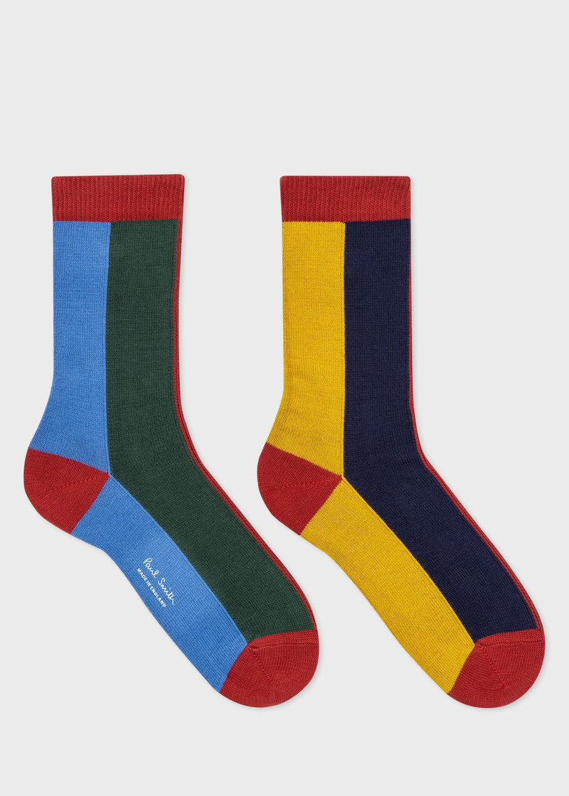 Paul Smith Colour-Block Vertical Stripe Socks outlook