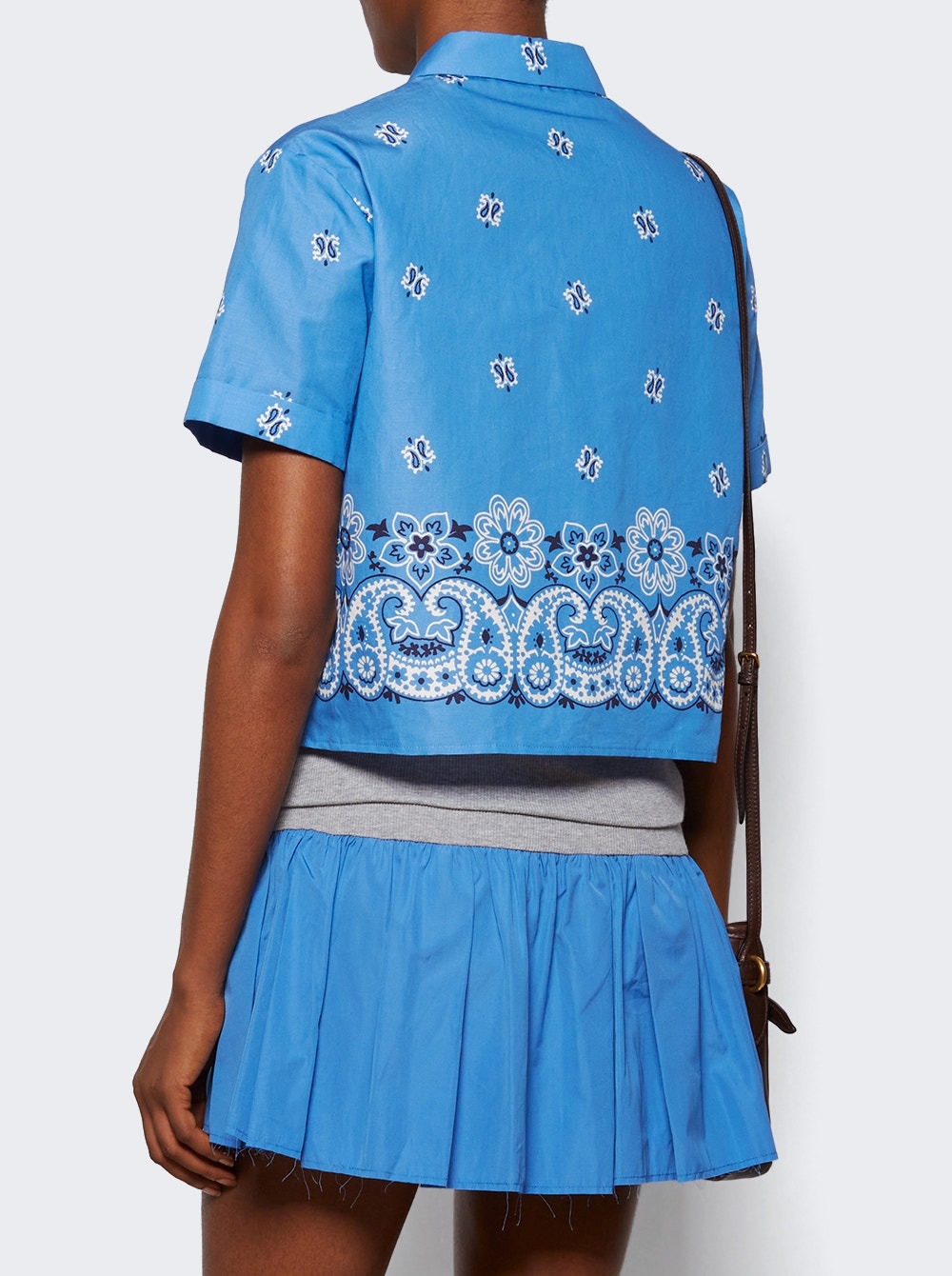 Bandana Poplin Shirt Light Blue - 4