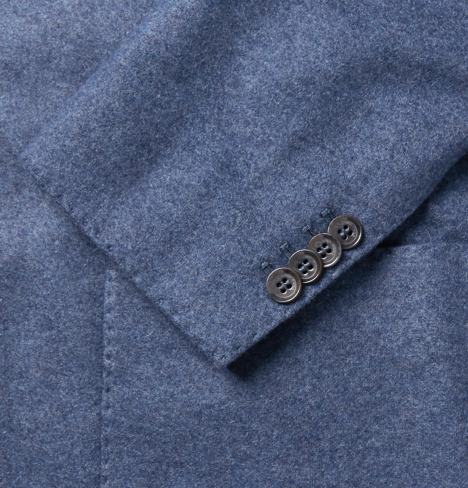 Blue Slim-Fit Cashmere Blazer - 6