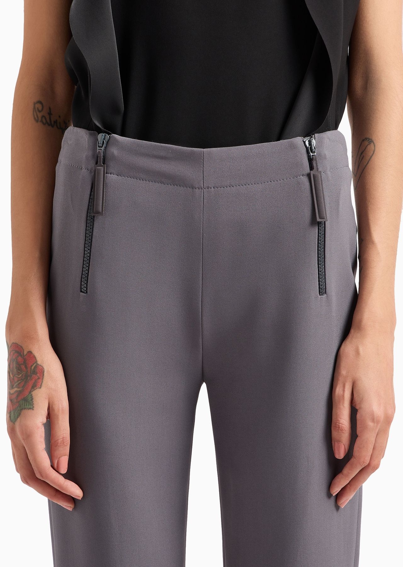 ASV straight viscose-cady trousers - 5