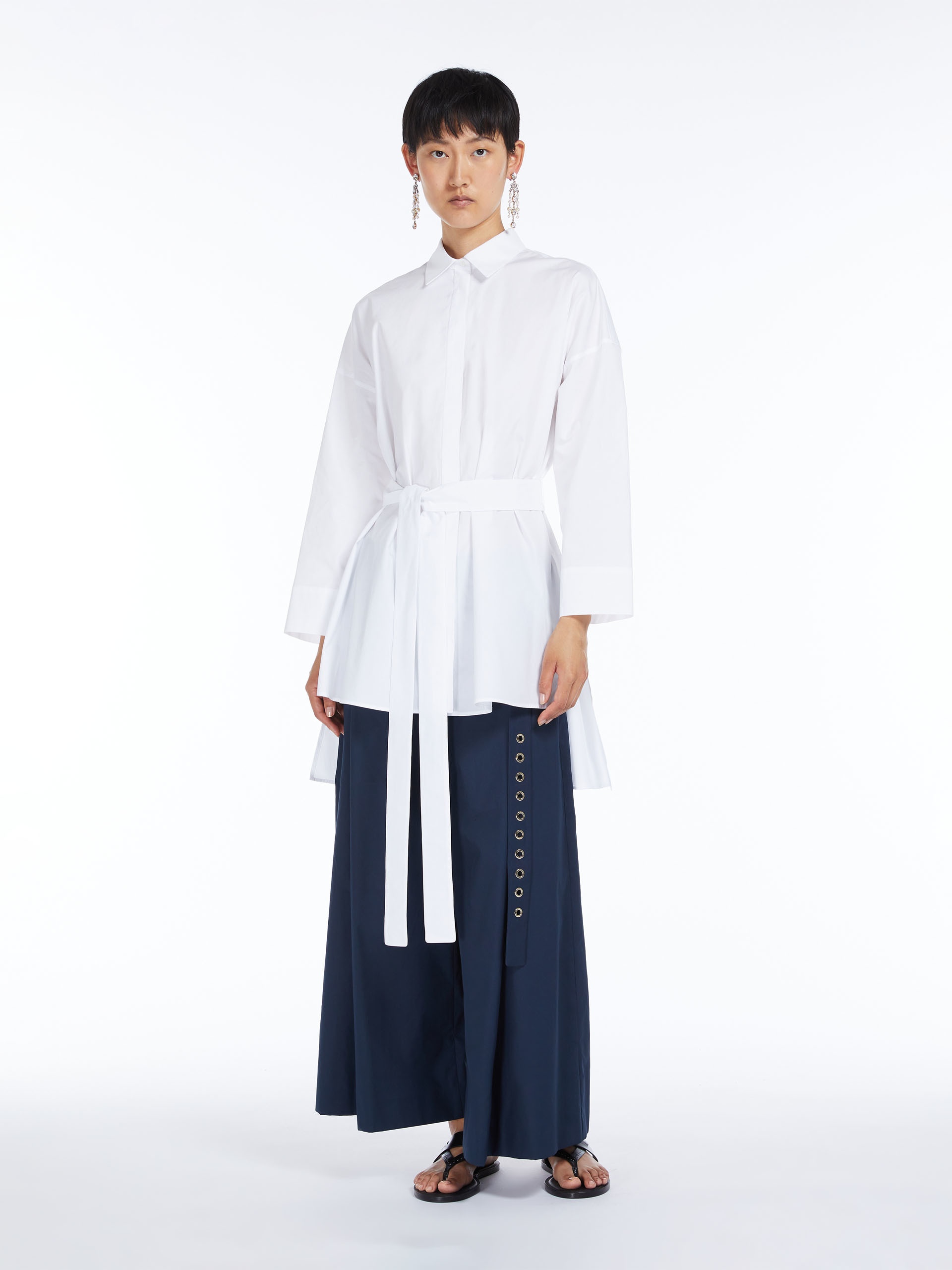TEA Poplin shirt with belt - 2
