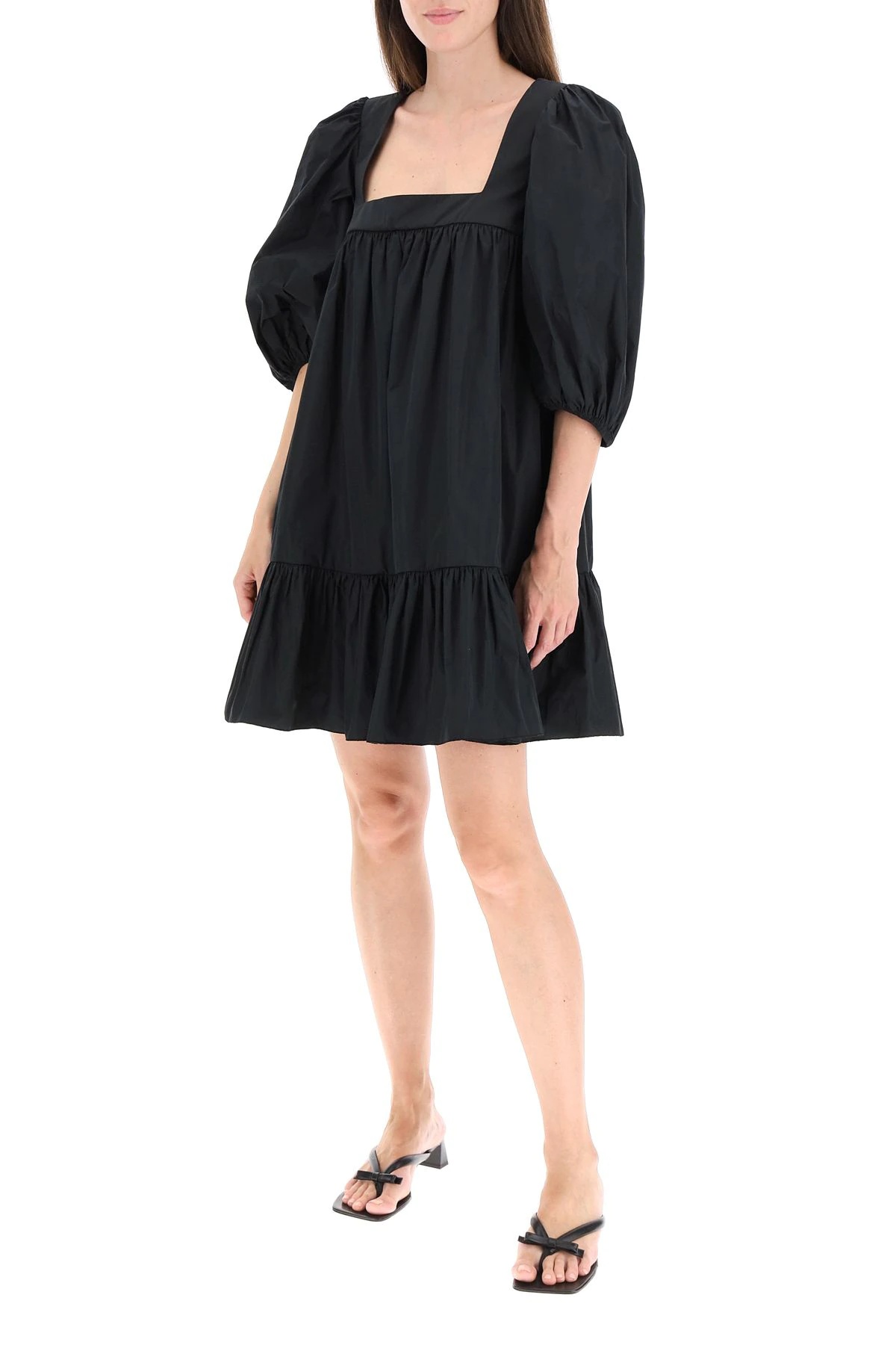 TAFFETA MINI DRESS BALOON SLEEVES - 2