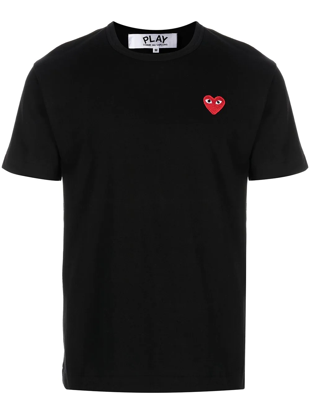 embroidered heart-logo cotton T-shirt - 1