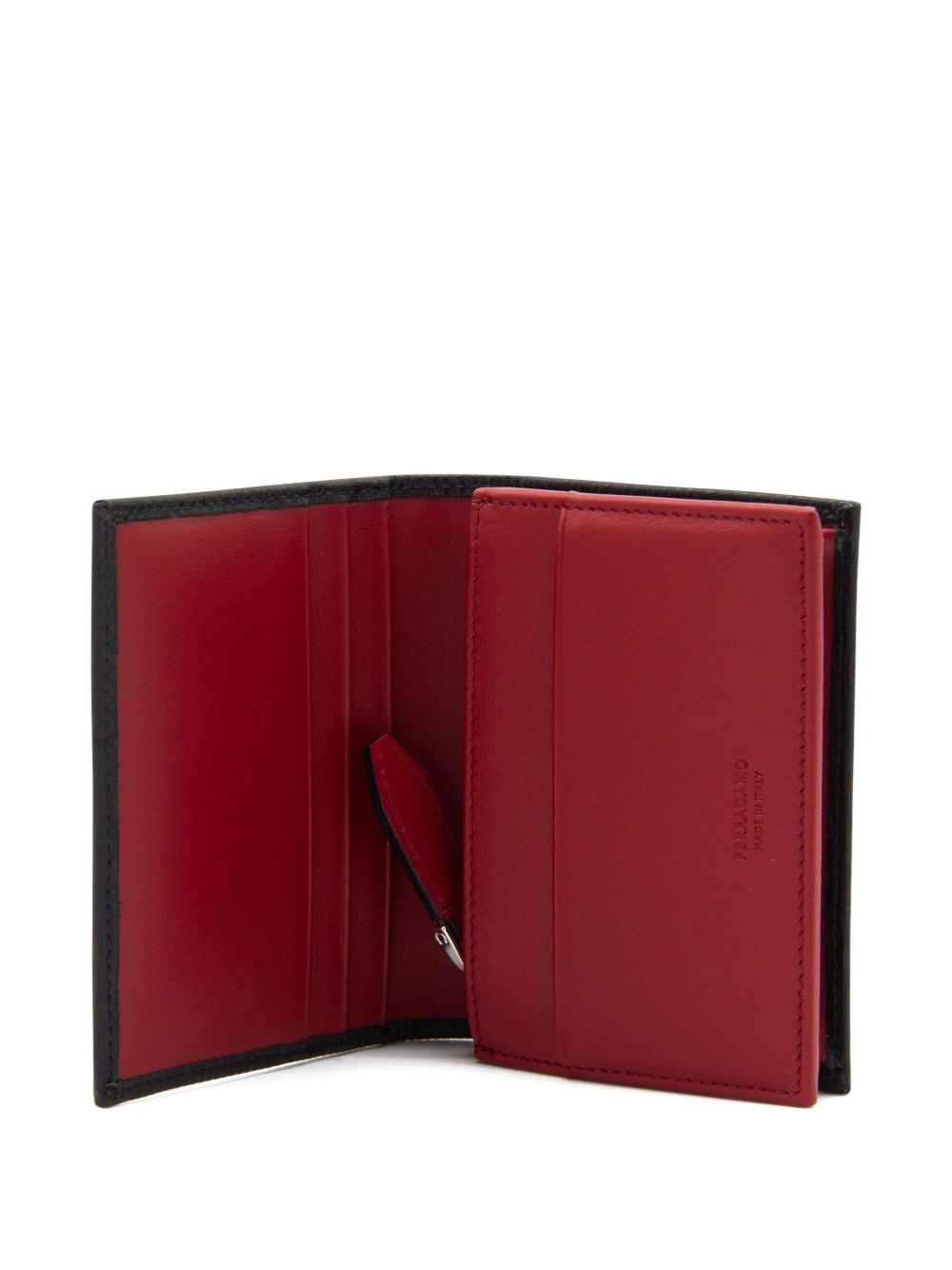 Gancini-embossed leather cardholder - 3