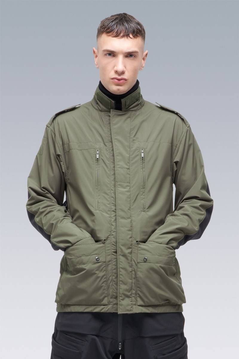 J3-HY Hybrid Construction Windstopper® Polartec® Alpha® / Powerstretch® Modular Jacket GREEN/BLACK 12