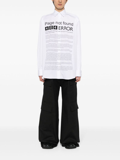 VETEMENTS Page Error-print cotton shirt outlook