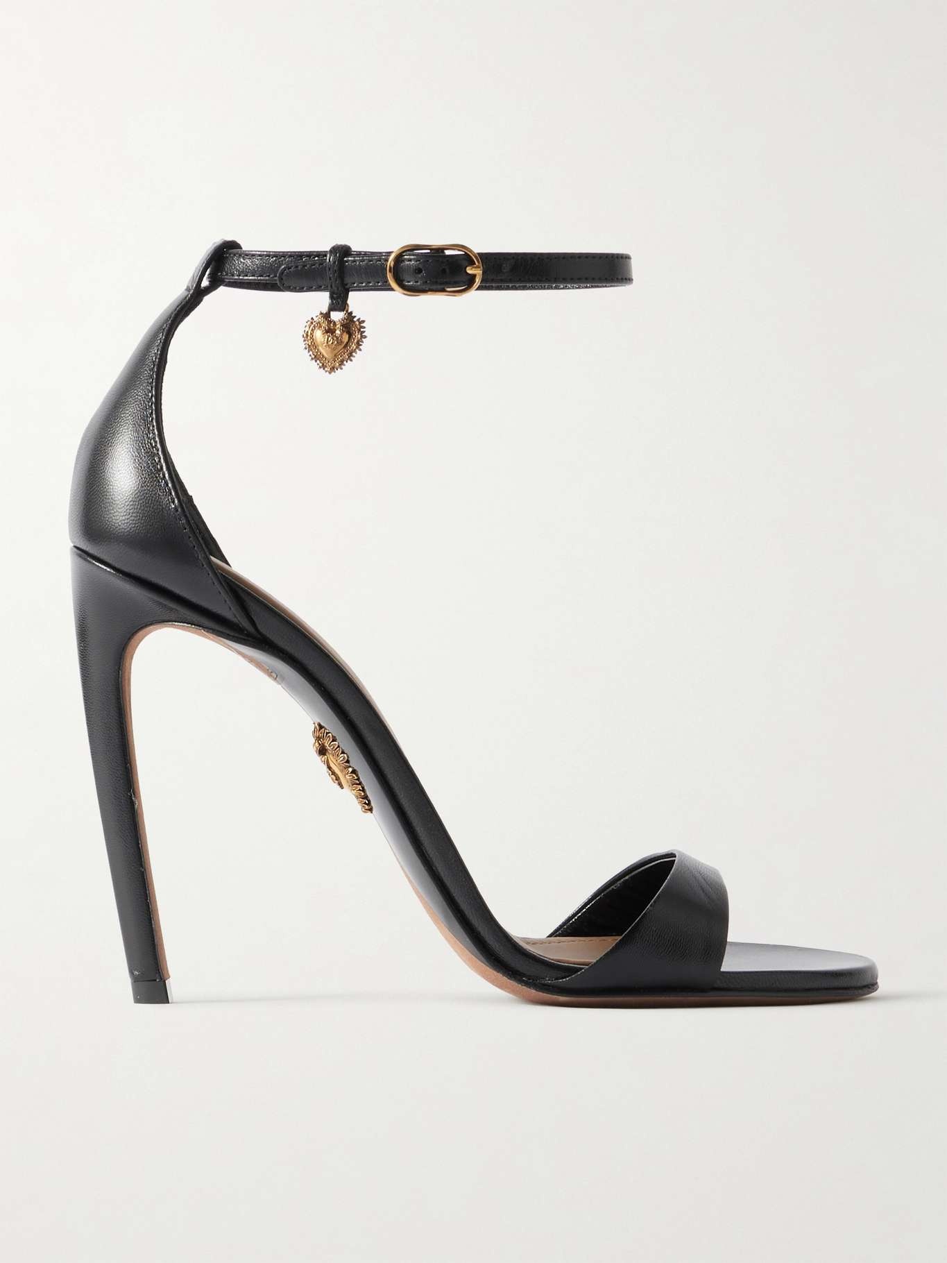 Embellished leather sandals Black - 1