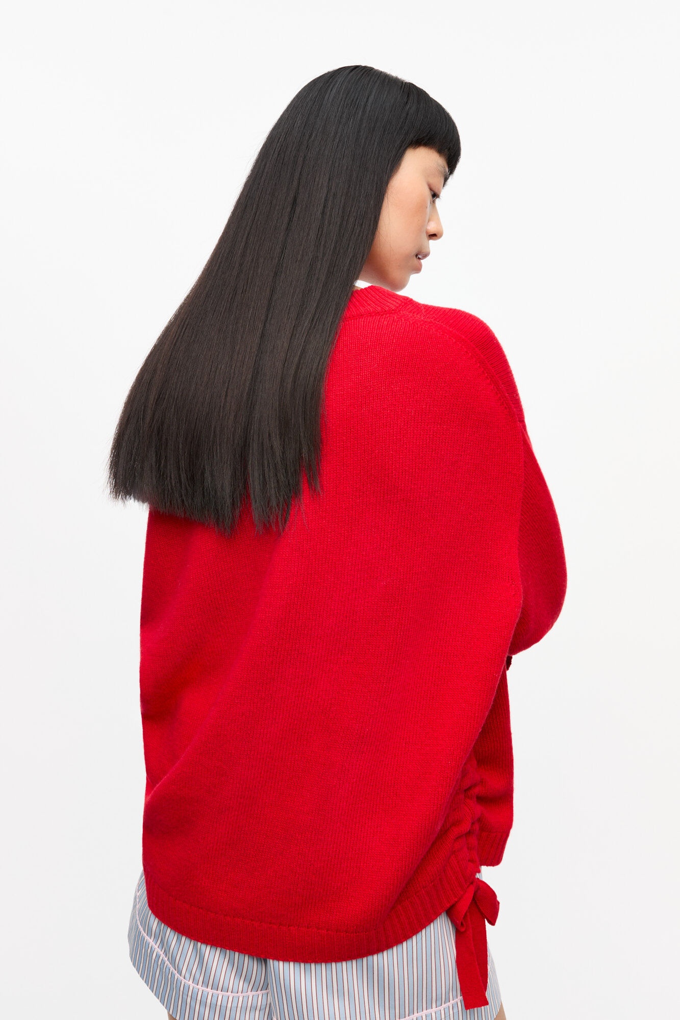 RED FUTURE WOOL MIX OVERSIZED SWEATER - 3