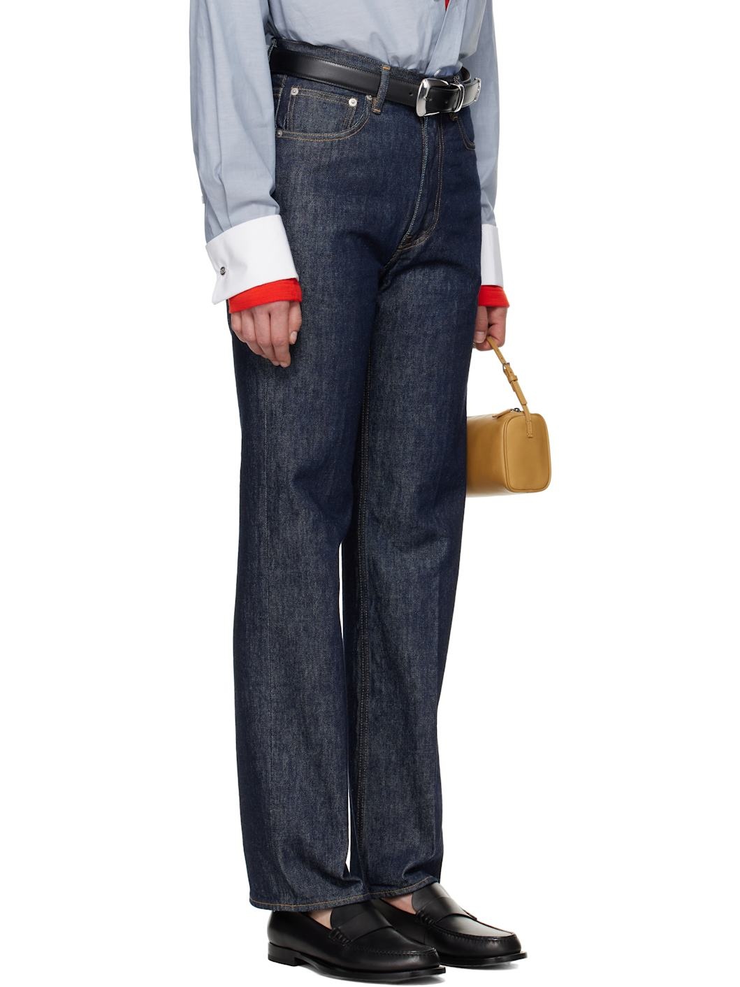 Indigo Hard Twist Denim 5P Jeans - 2