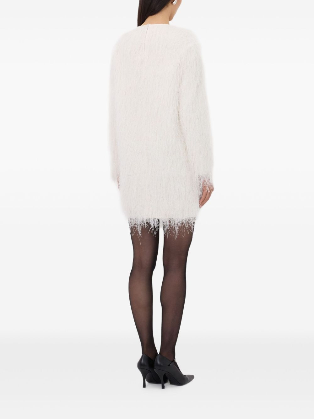 Tina fringe long-sleeve mini dress - 4