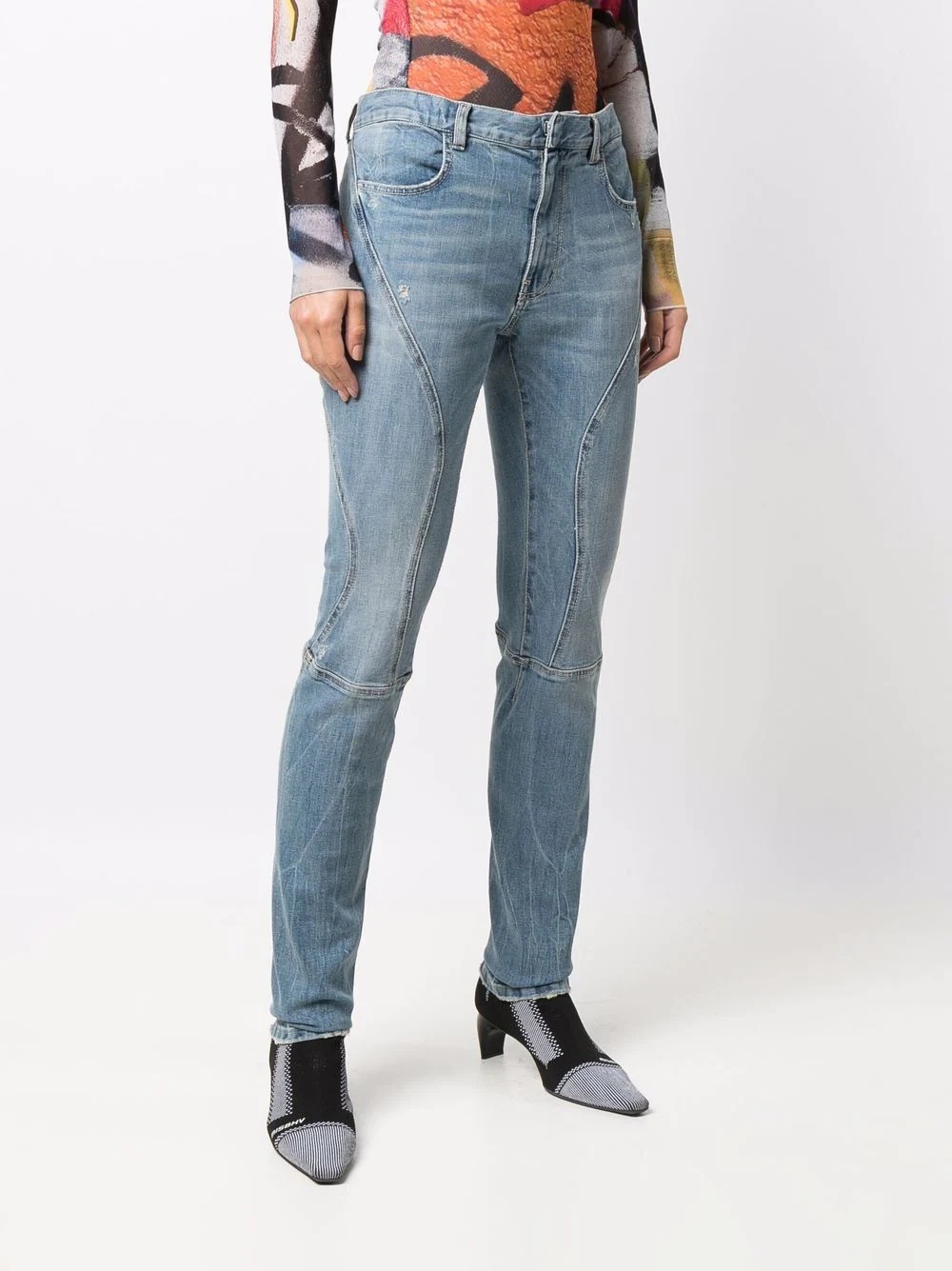 mid-rise slim fit jeans - 3