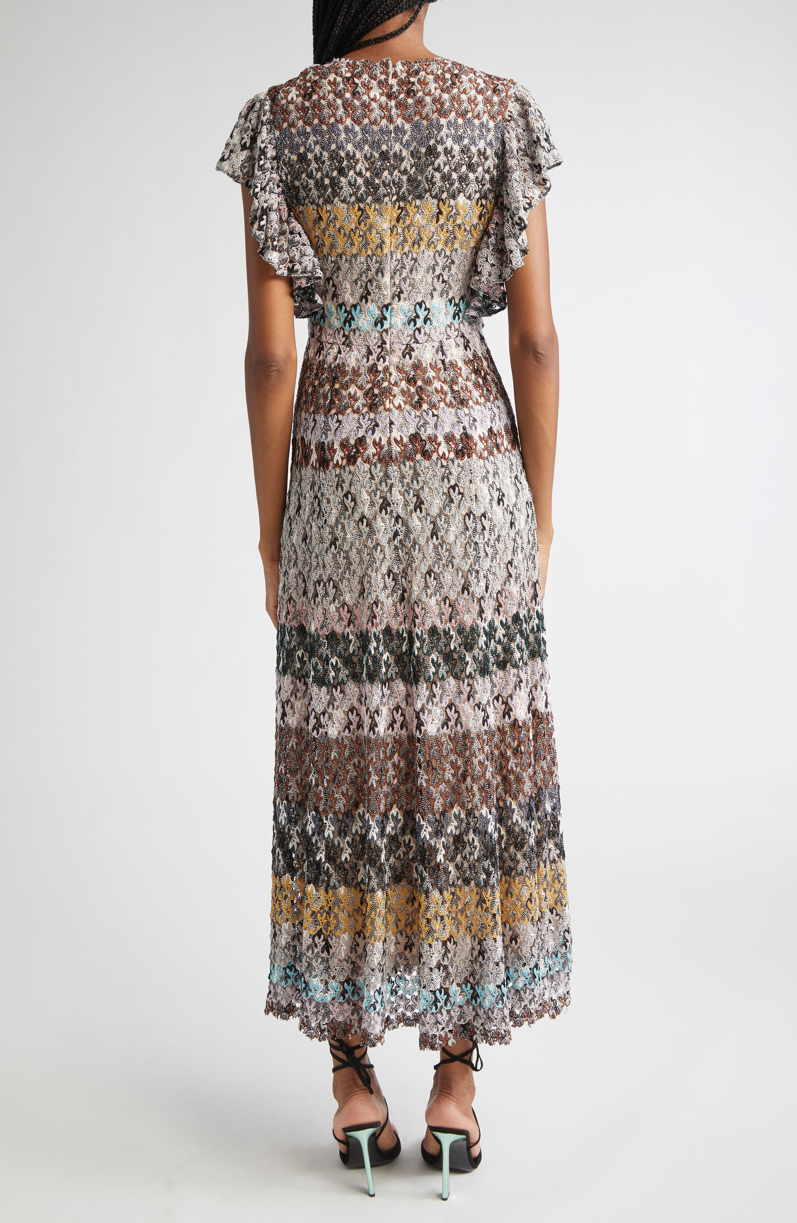Missoni Knit Metallic Lace Maxi Dress in Beige Multicolor Tones at Nordstrom - 2