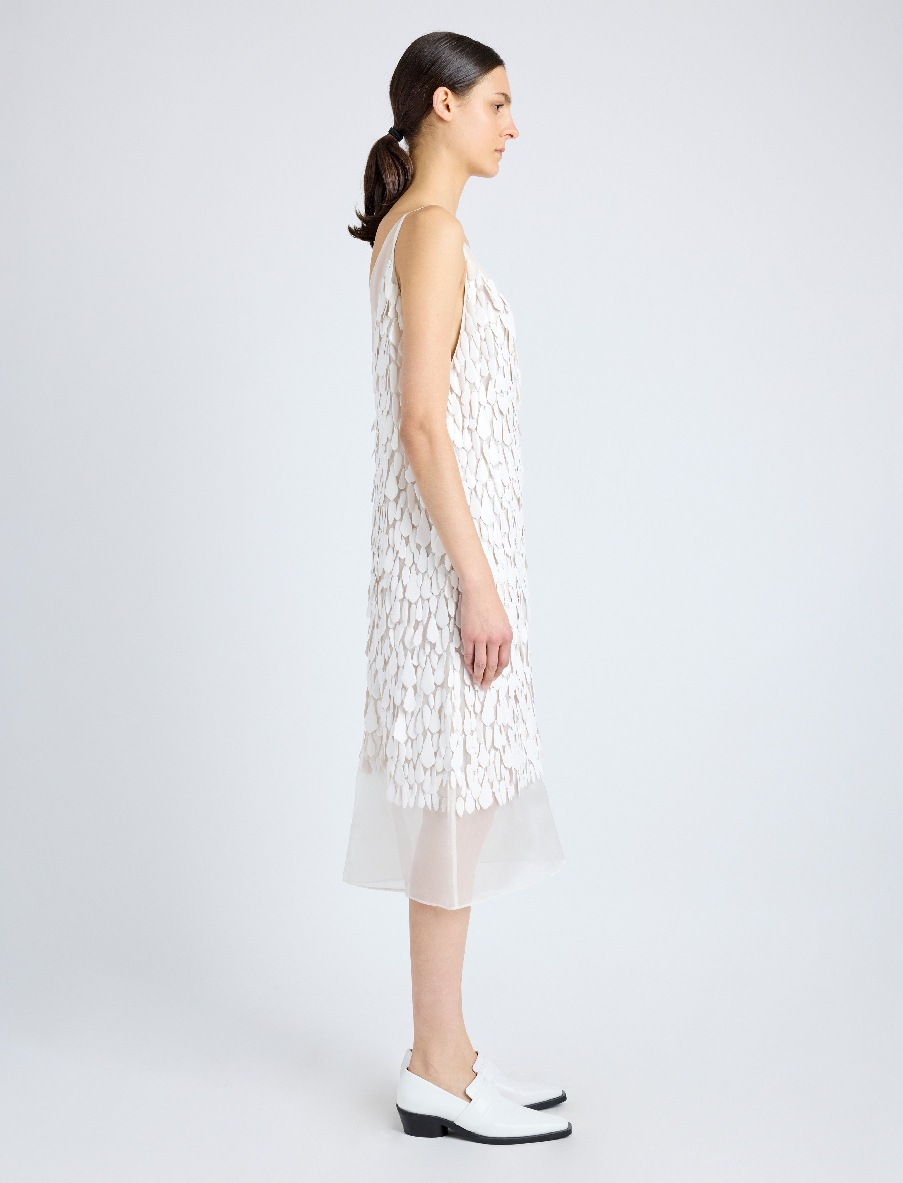 Irene Dress in Resin Embroidered Organza - 3