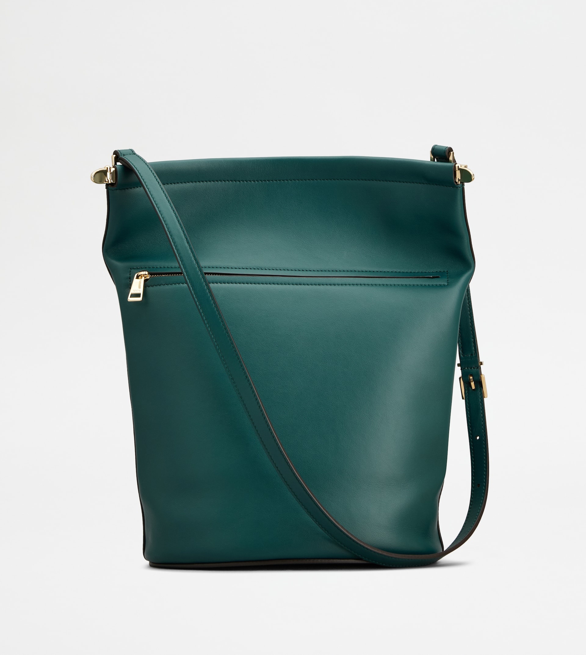 TOD'S MAGENTA BAG BUCKET BAG IN LEATHER SMALL - GREEN - 3