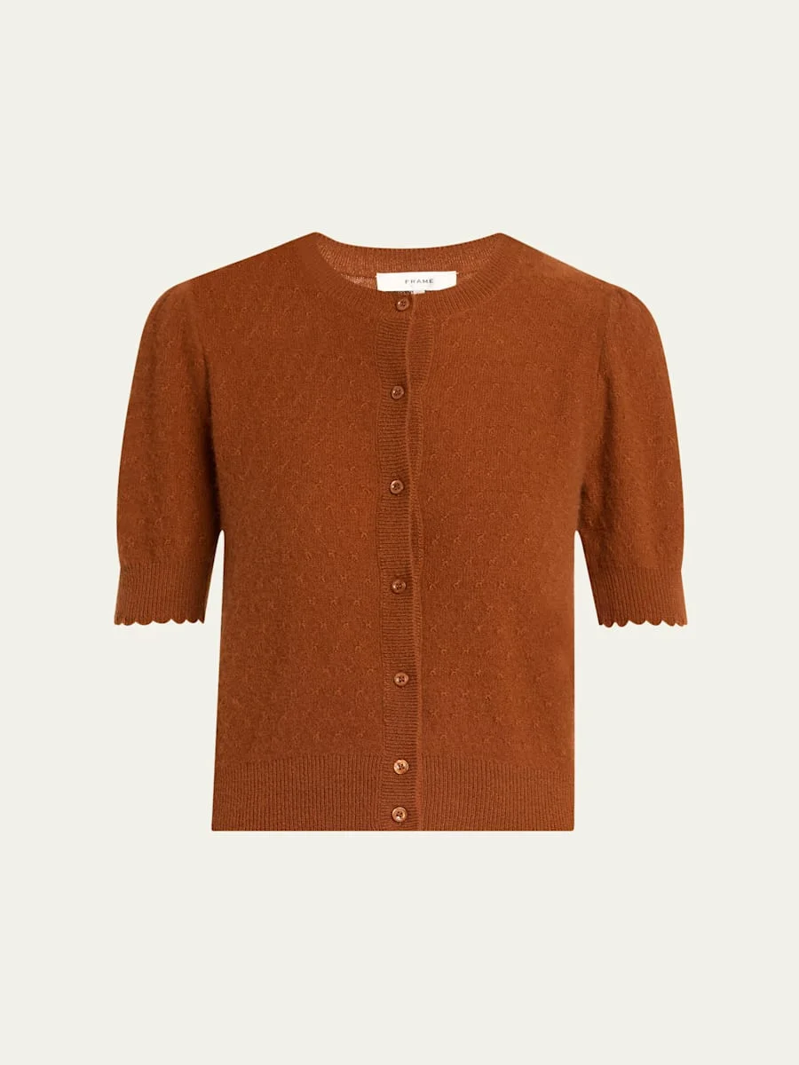 The Cashmere Pointelle Cardigan - 1