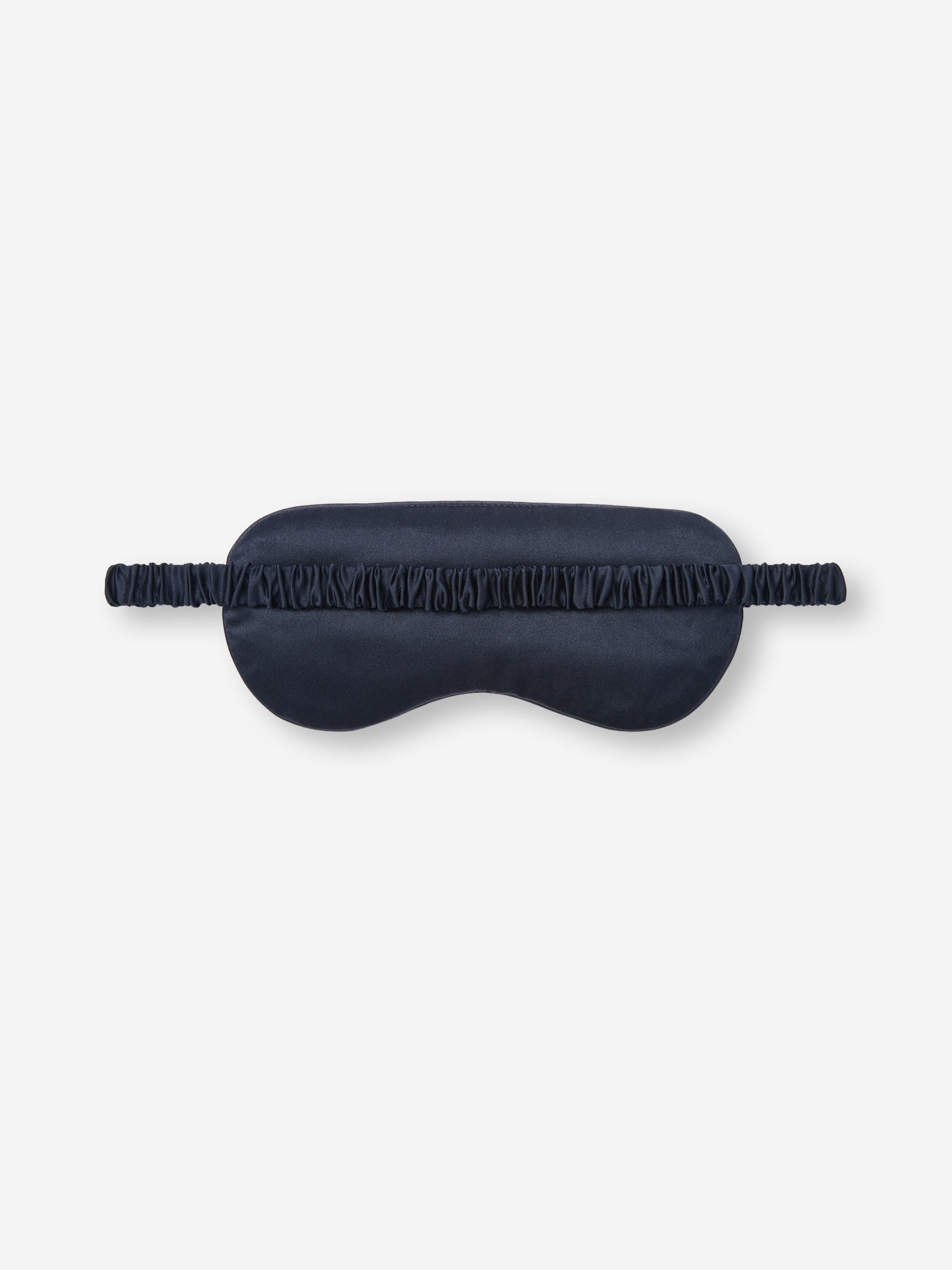 Silk Eye Mask Navy Blue Rose Print - 2