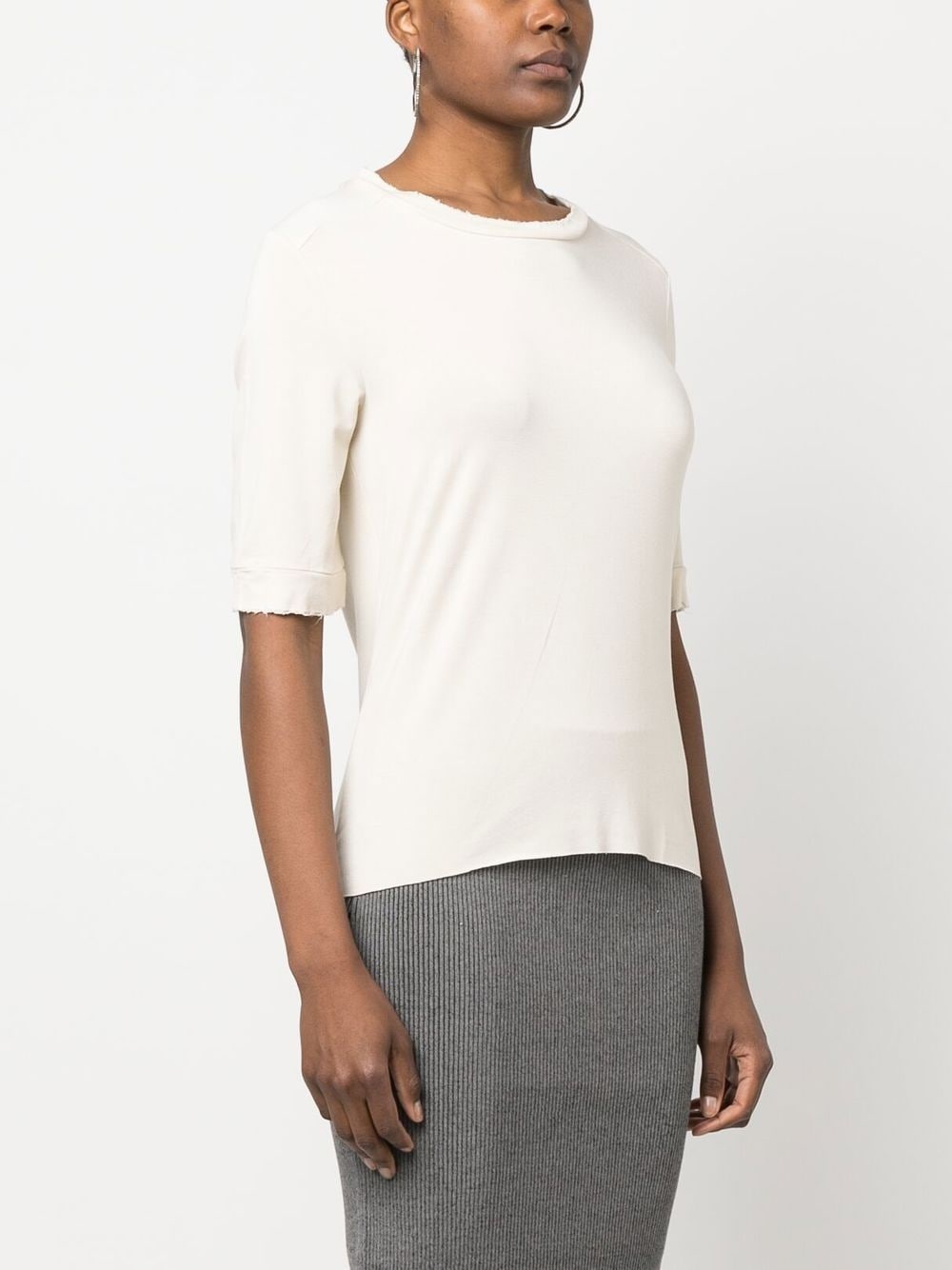 decorative-stitching T-shirt - 3