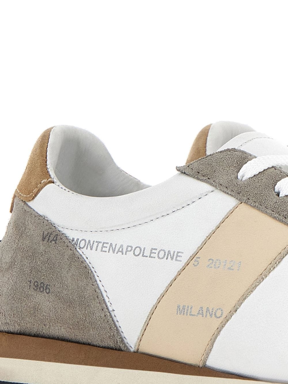 H671 panelled leather sneakers - 6